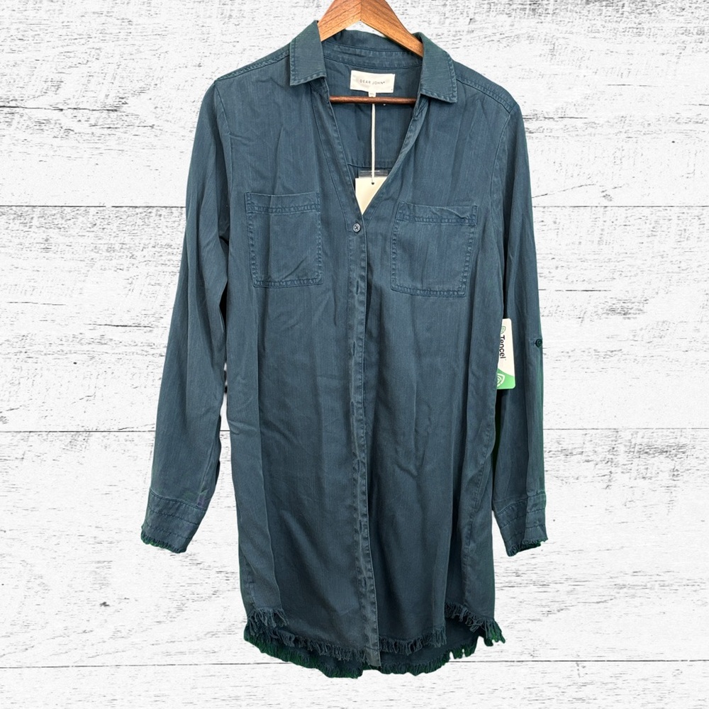 Dear John Blue Tunic Top with Chic Design